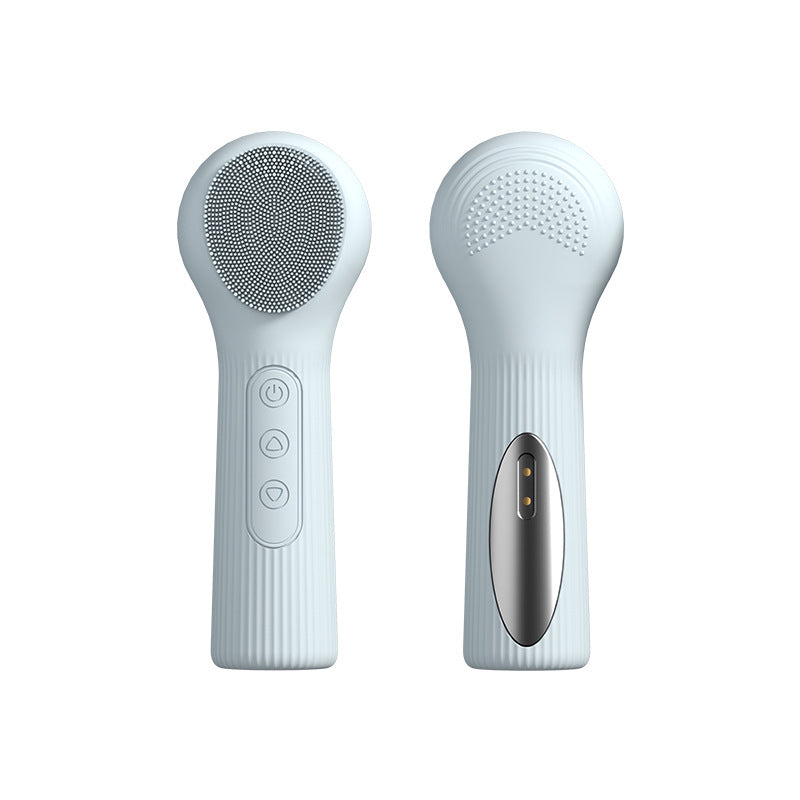 Smart Temperature-Sensing Heating Silicone Facial Cleansing Device