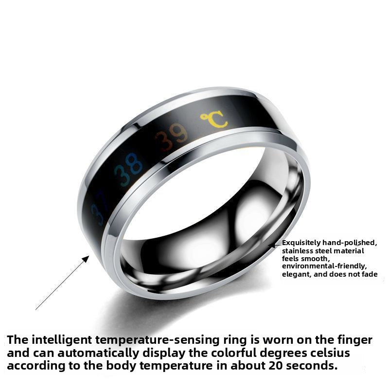 Smart Temperature Sensing Stainless Steel Ring