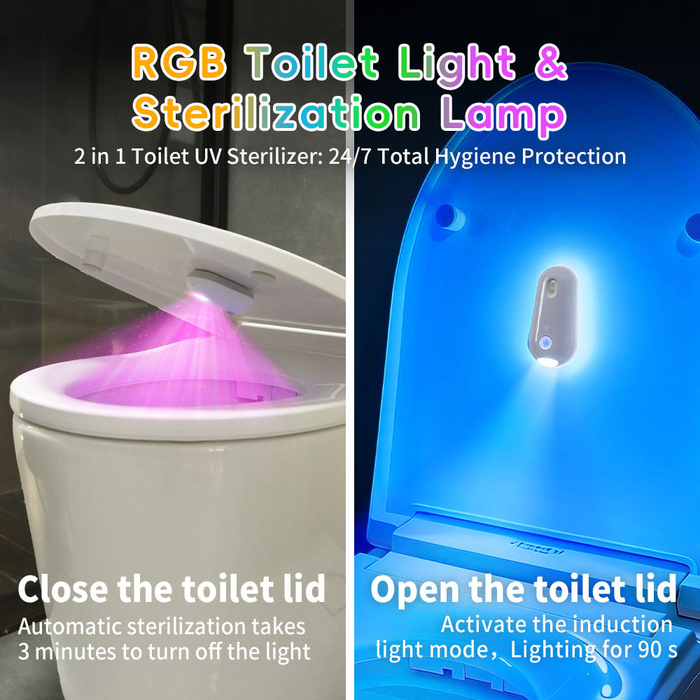 Smart Toilet UV Sterilization Lamp with RGB Lighting