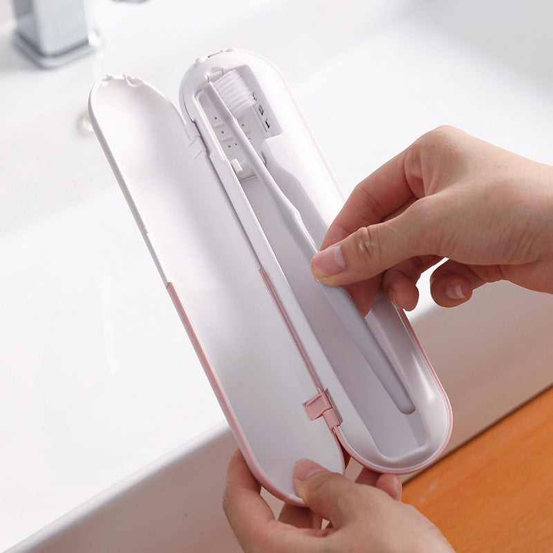 Smart toothbrush holder sanitizer