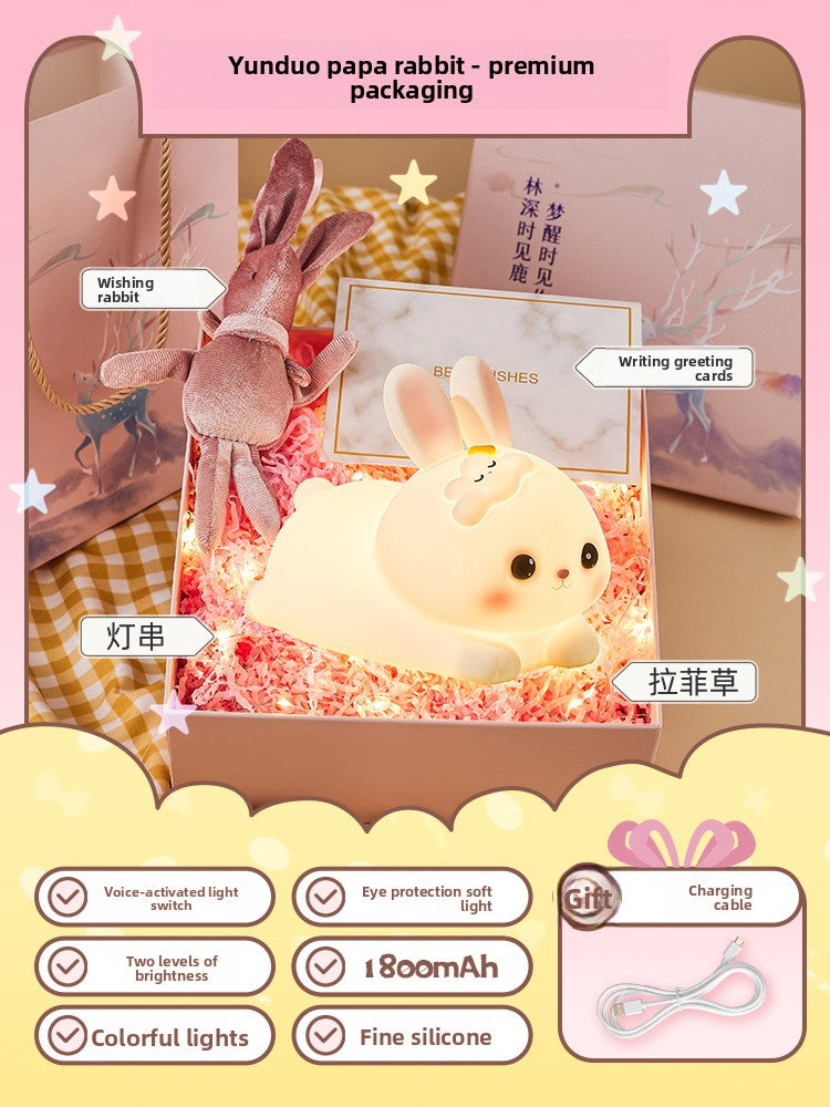 Smart Voice Activated Rabbit Night Light