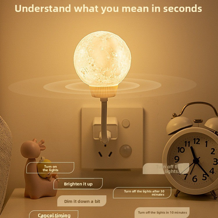 Smart Voice-Controlled Moon Lamp