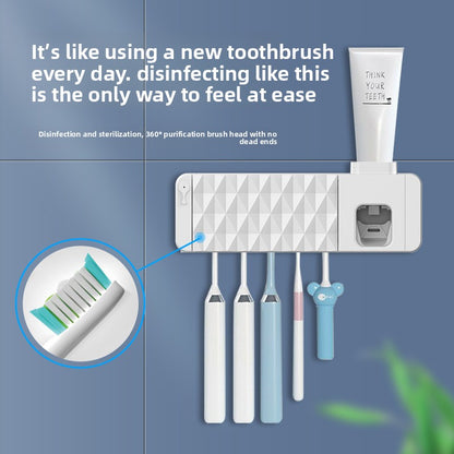 Smart Wall-Mounted UV Toothbrush Sterilizer