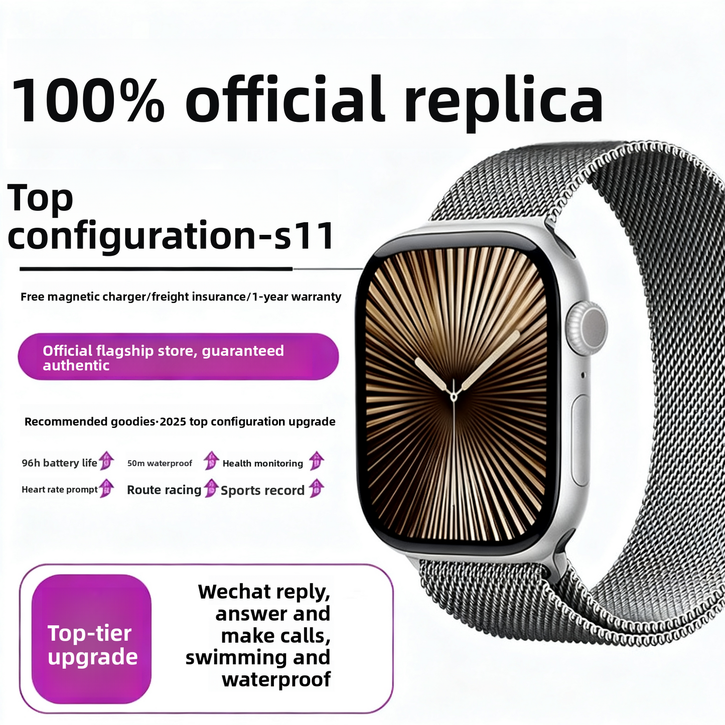 Smart Watch with Health Monitoring and Bluetooth Calling