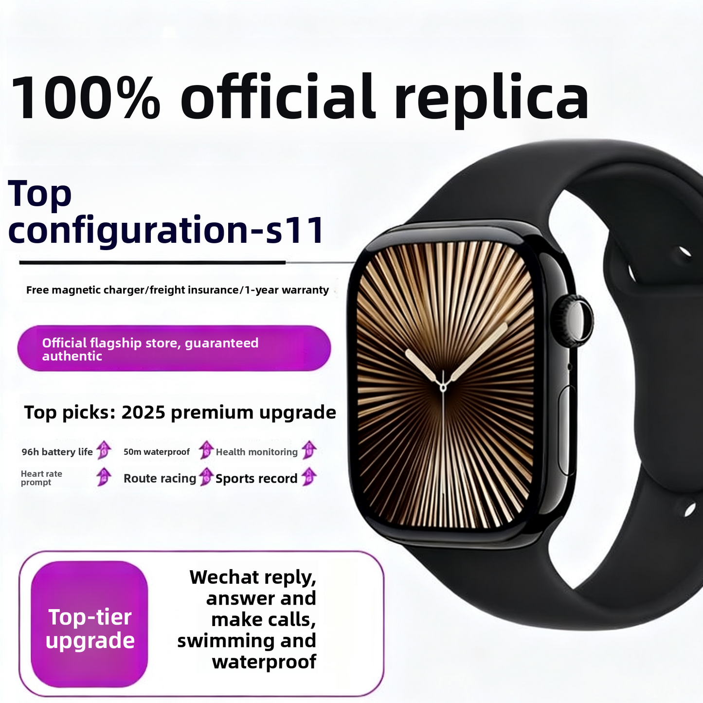 Smart Watch with Health Monitoring and Bluetooth Calling