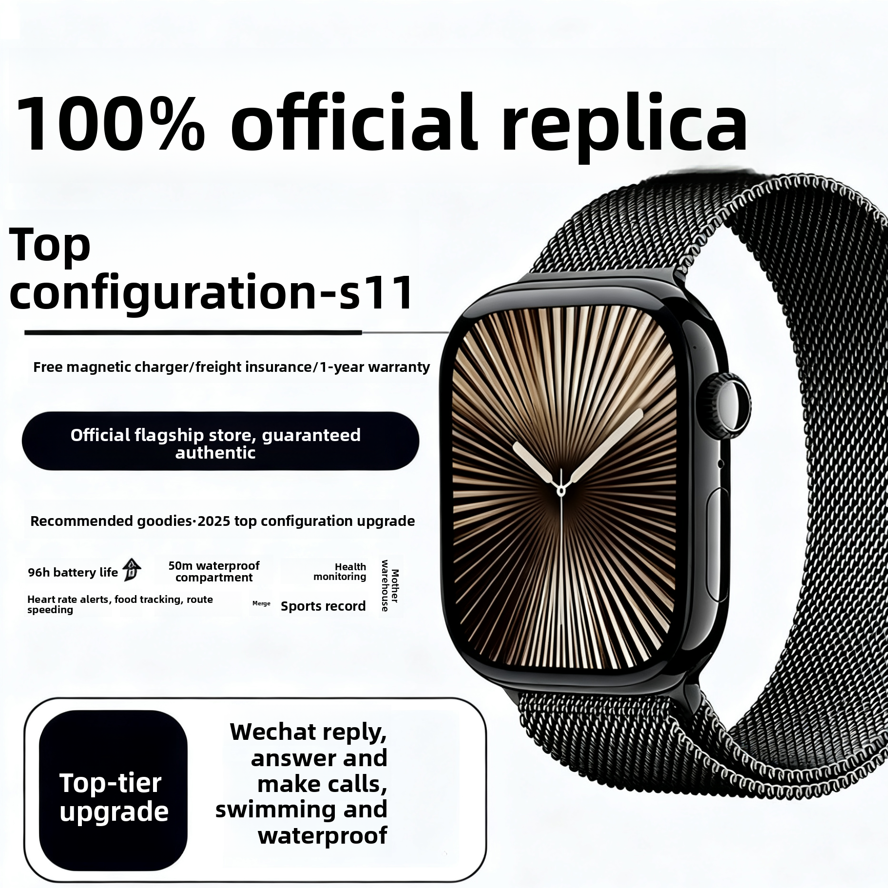 Smart Watch with Health Monitoring and Bluetooth Calling