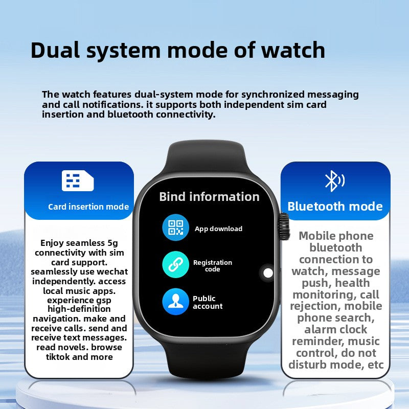 Smart Watch with Rotating Camera and Health Monitoring (Cross-border version)