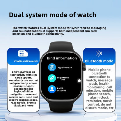 Smart Watch with Rotating Camera and Health Monitoring (Cross-border version)