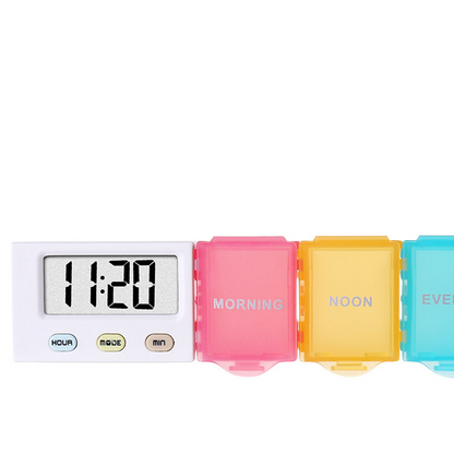 Smart Weekly Pill Organizer with Alarm Reminder
