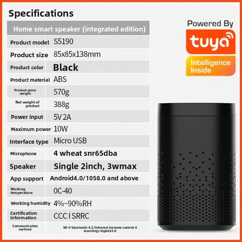 Smart Xiao Zhi Home Assistant Speaker with Voice Control and Infrared Remote
