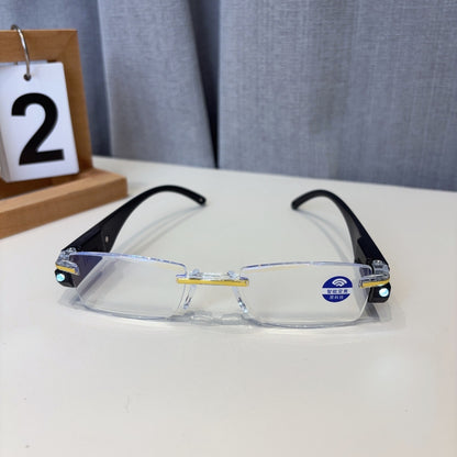 Smart Zoom LED Reading Glasses with Anti-Blue Light