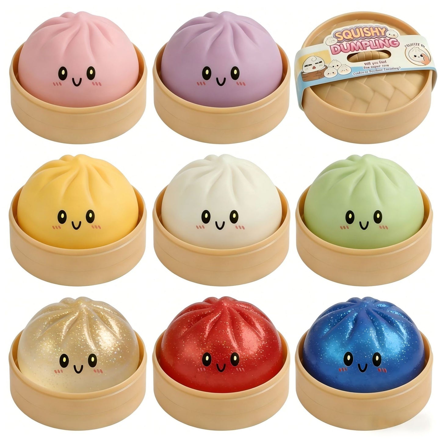 Smiling Face Large Bun Squishy Toy
