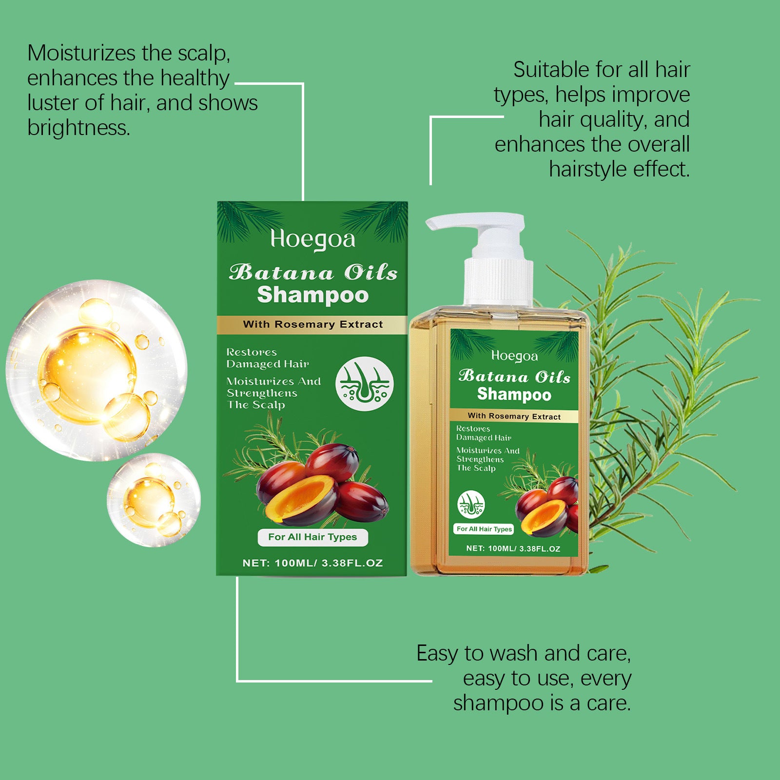 Smooth Hair Rosemary Shampoo