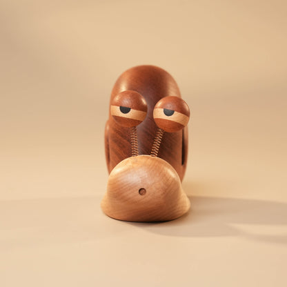 Snail-Shaped Ebony Wood Car Air Freshener and Home Decor