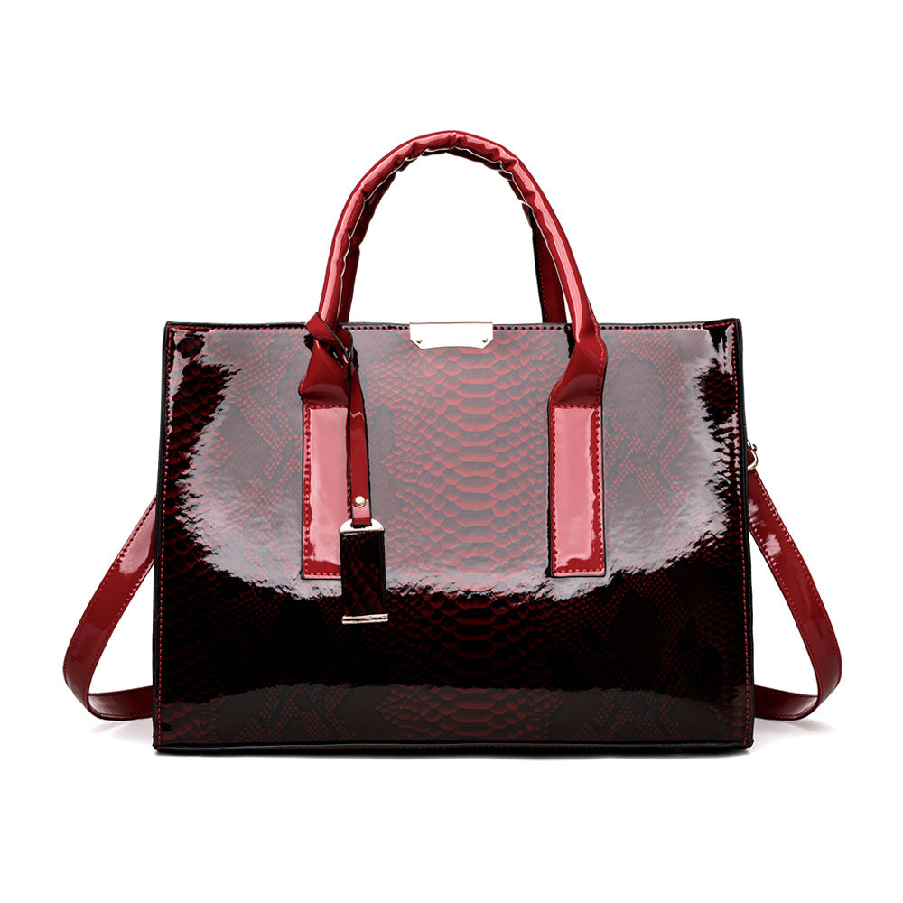 Snake Pattern PU Crossbody Bag