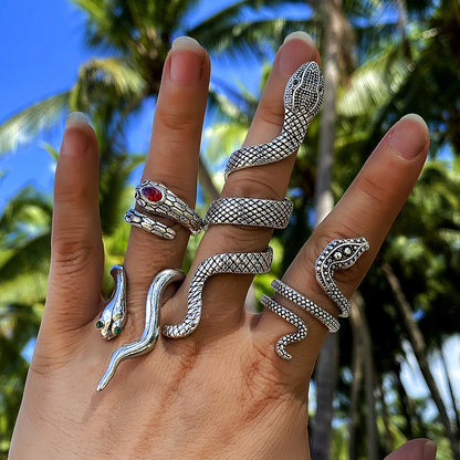 Snake Pattern Retro Ring
