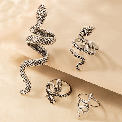 Snake Pattern Retro Ring