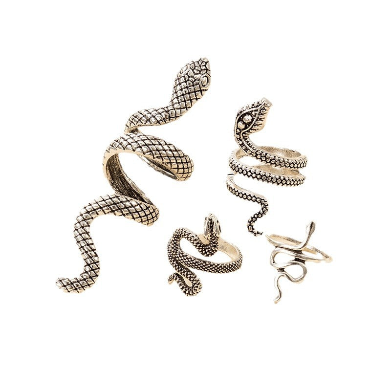 Snake Pattern Retro Ring
