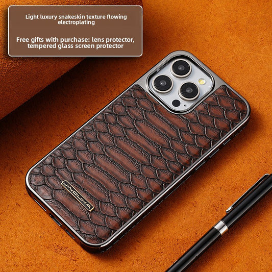 Snake skin leather cover