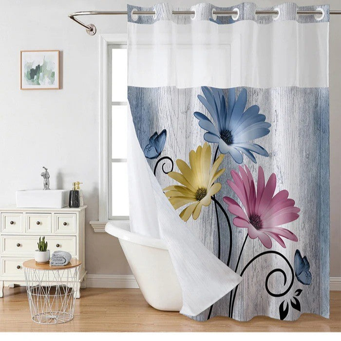 SnapIn Digital Print Shower Curtain