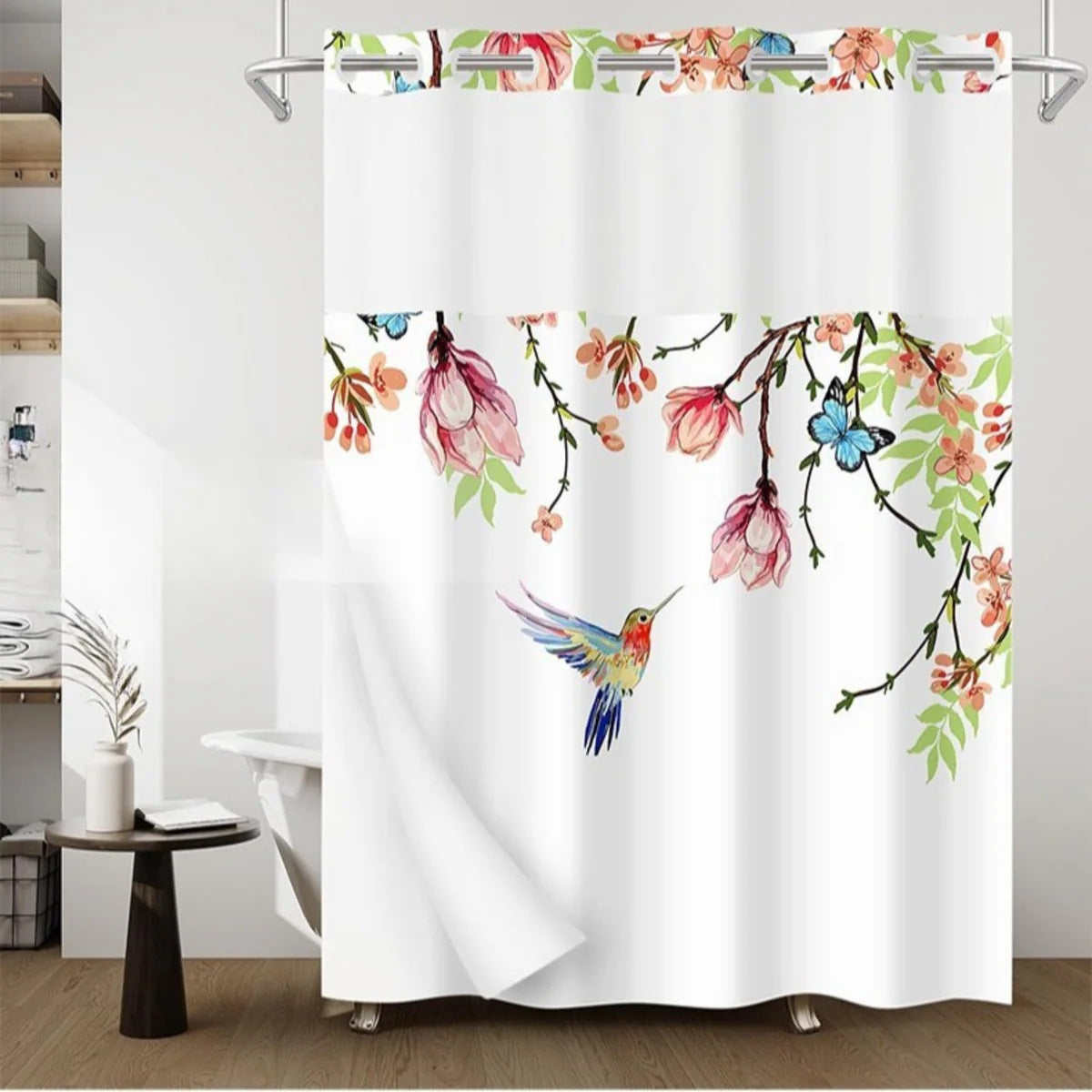 SnapIn Digital Print Shower Curtain