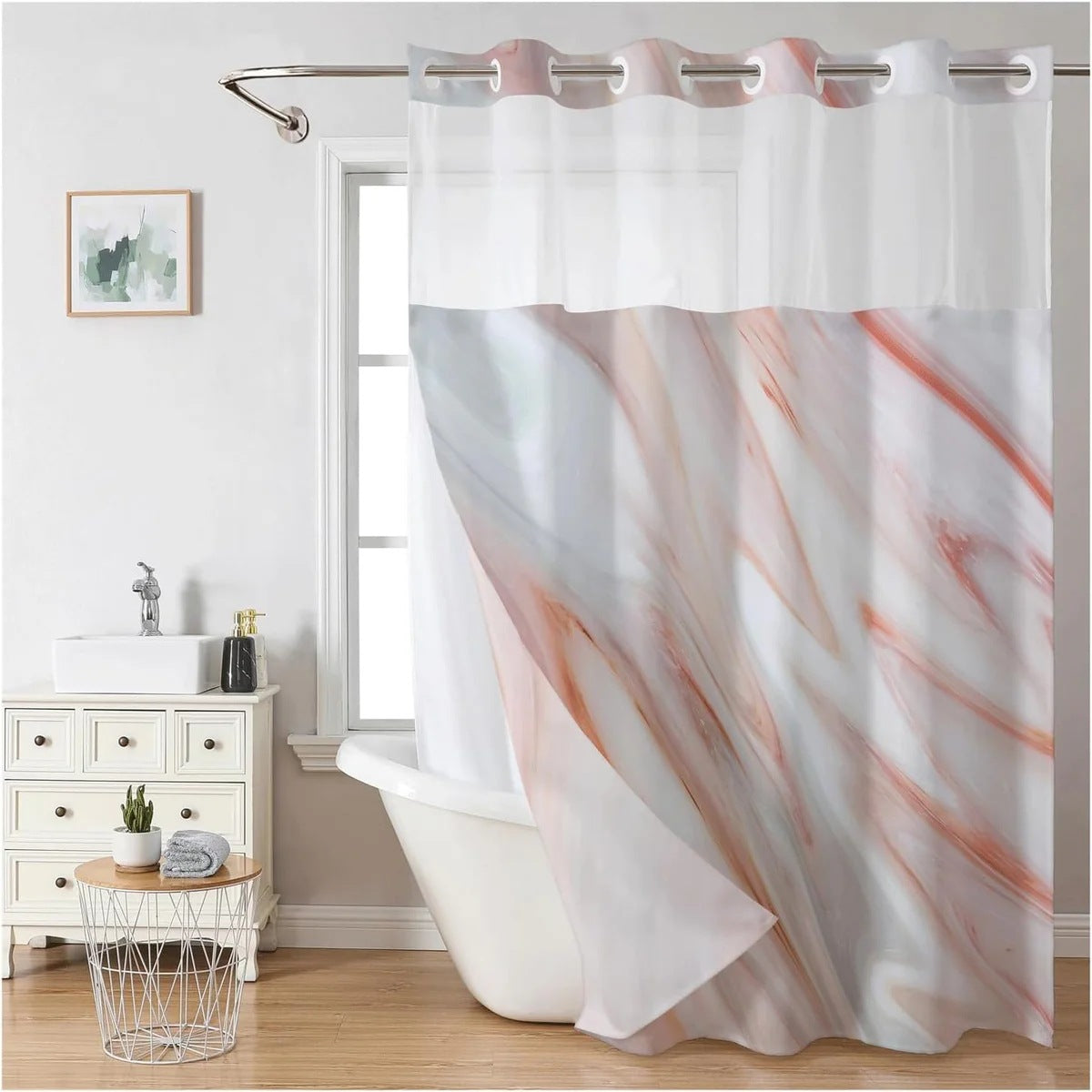 SnapIn Digital Print Shower Curtain