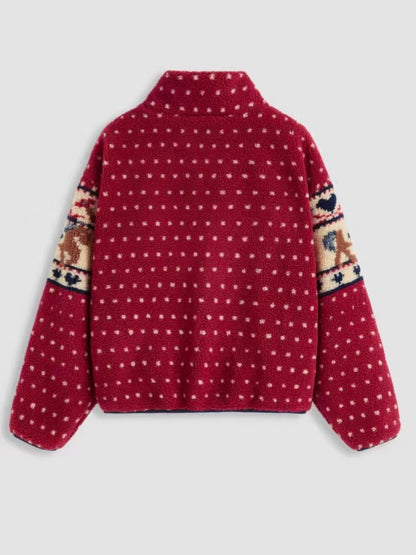 Snowflake moose fur coat