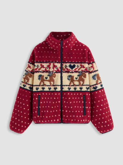 Snowflake moose fur coat