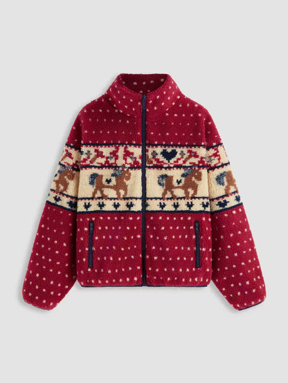 Snowflake moose fur coat