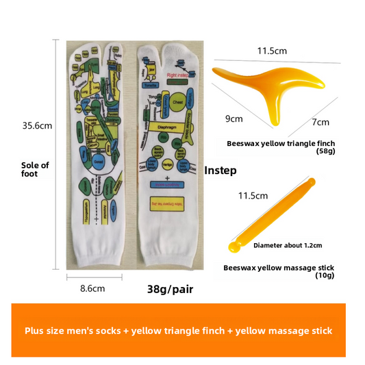 Socks with acupoints on the second toe