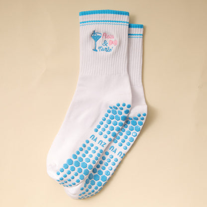 Socks with Cherry Embroidery