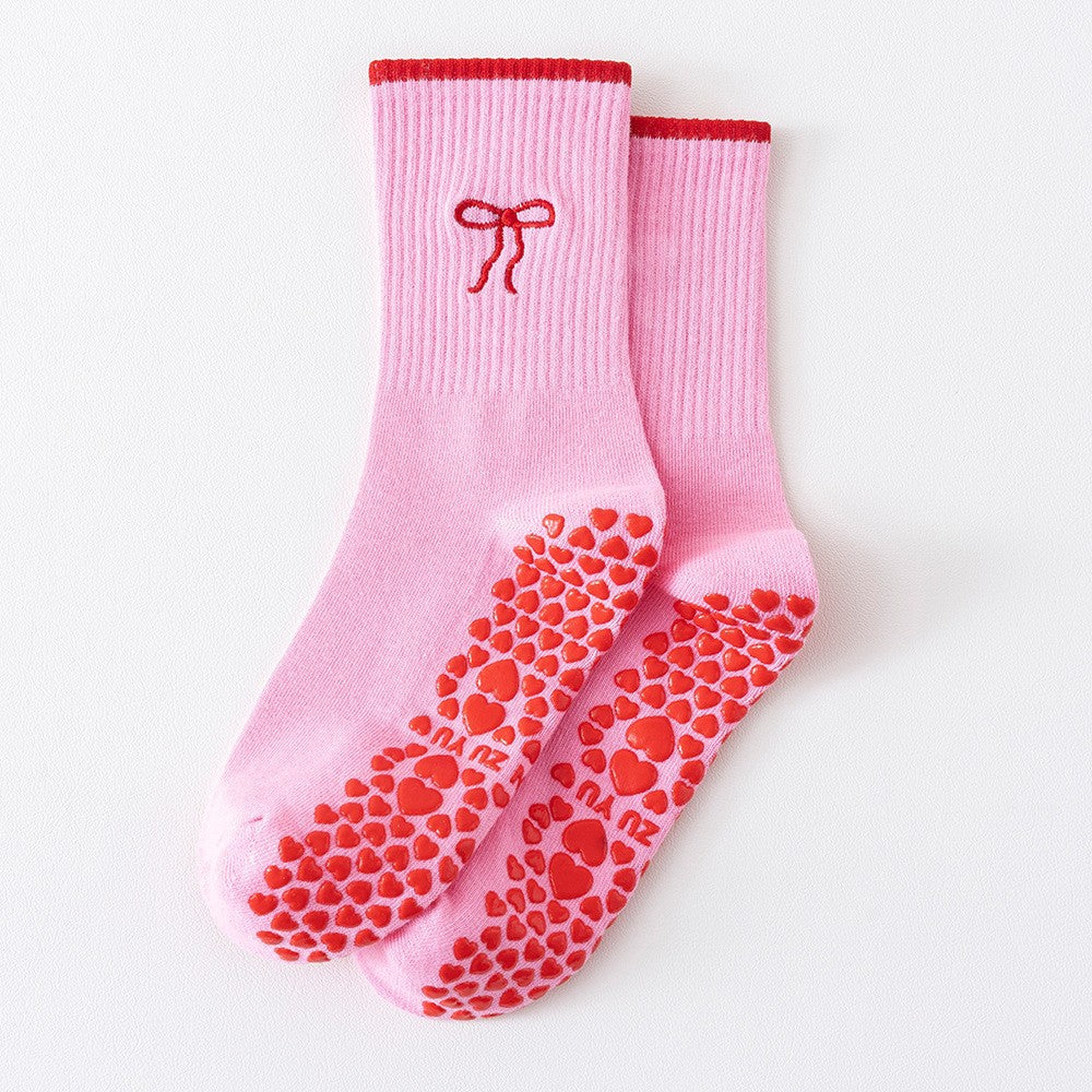 Socks with Cherry Embroidery