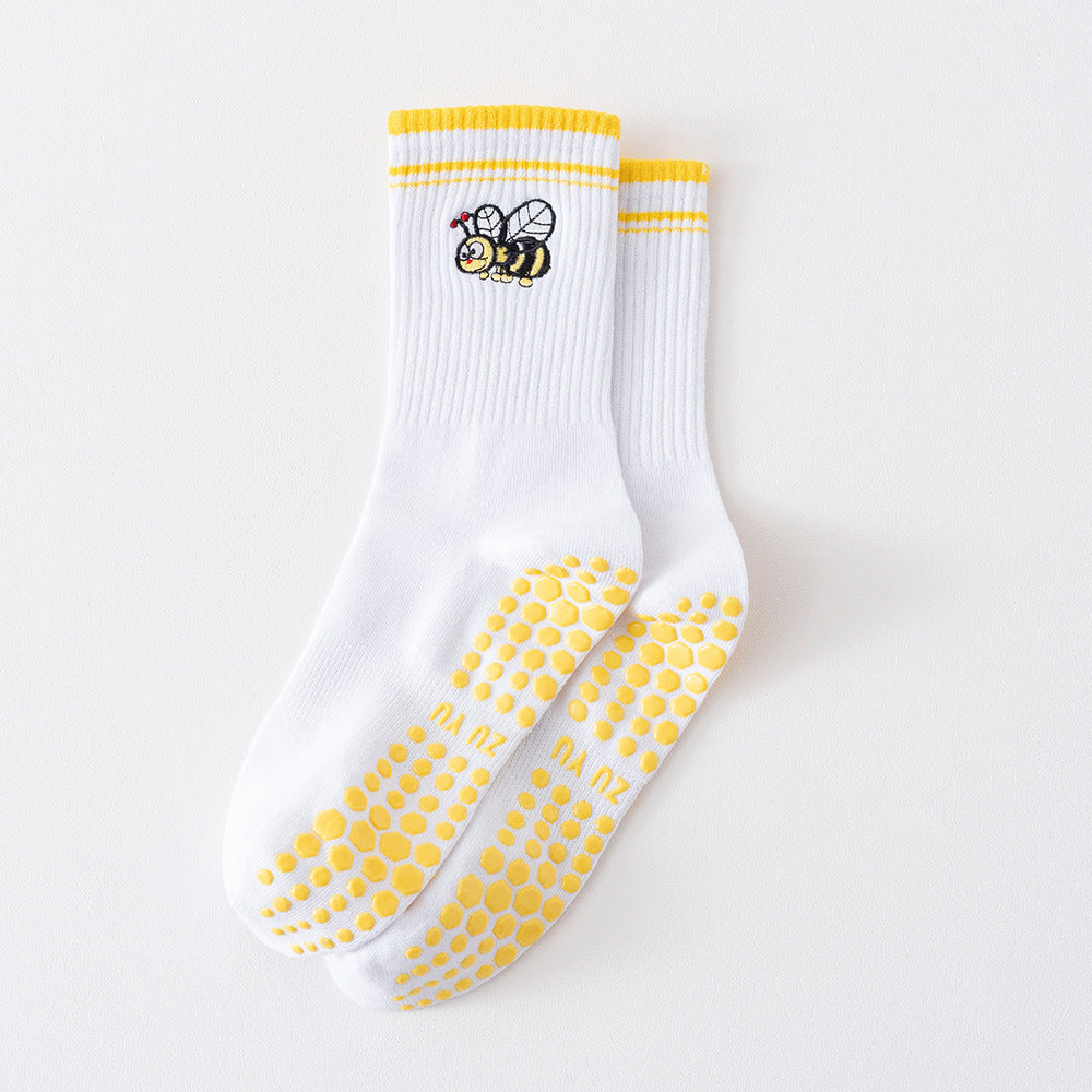 Socks with Cherry Embroidery