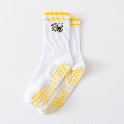 Socks with Cherry Embroidery