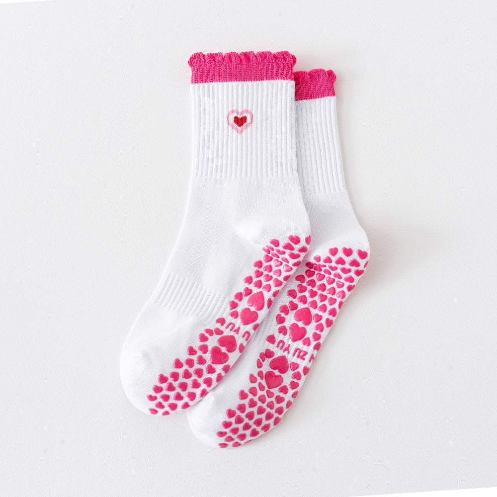 Socks with Cherry Embroidery