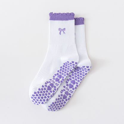 Socks with Cherry Embroidery