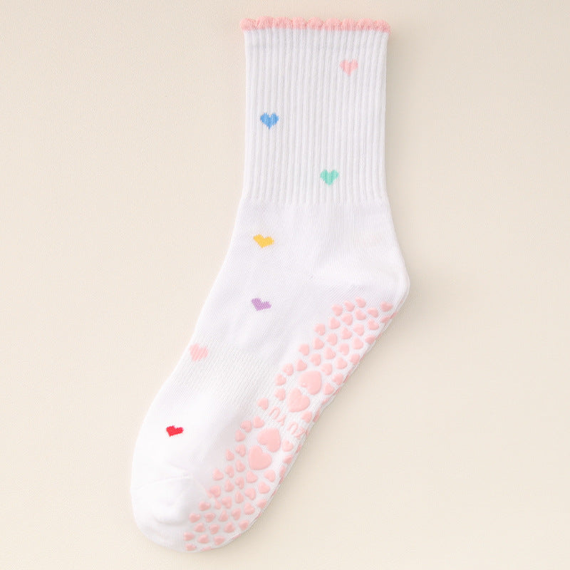 Socks with Cherry Embroidery