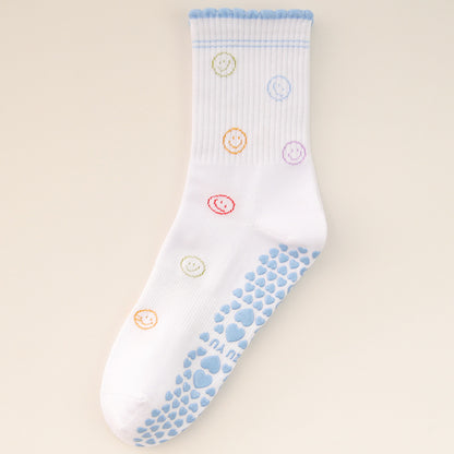 Socks with Cherry Embroidery