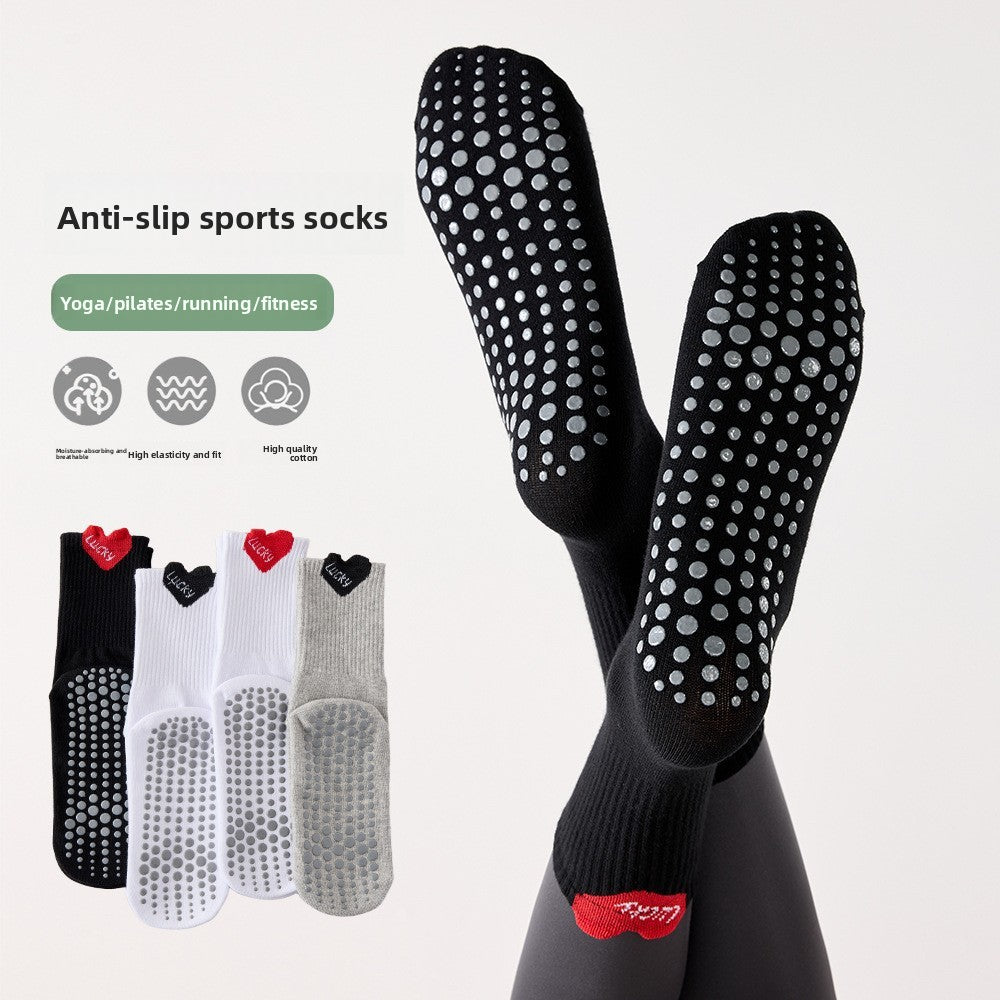 Socks with Cherry Embroidery