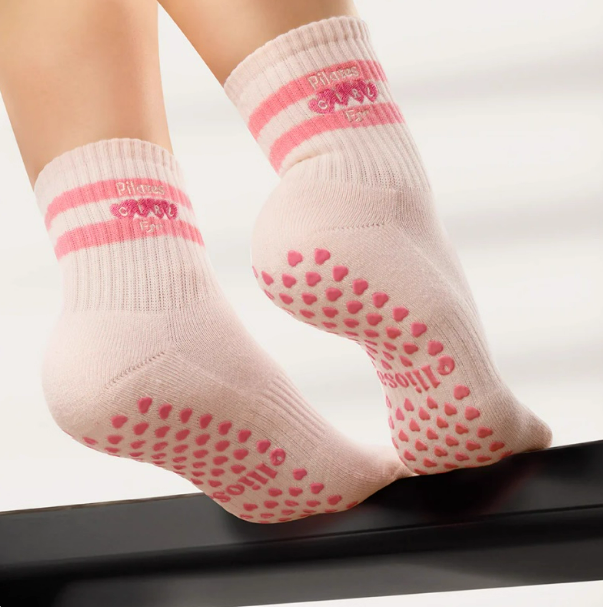 Socks with Cherry Embroidery