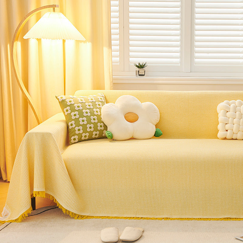 Sofa cushion blanket