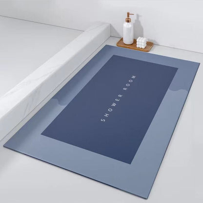 Soft absorbent bathroom anti-slip mat