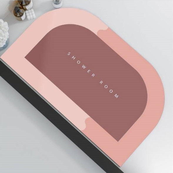 Soft absorbent bathroom anti-slip mat