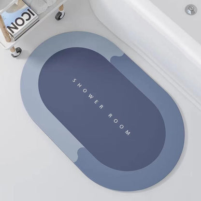 Soft absorbent bathroom anti-slip mat