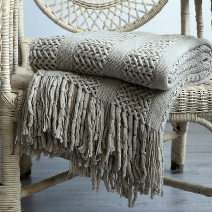 Soft Acrylic Knit Blanket for Sofa and Bed