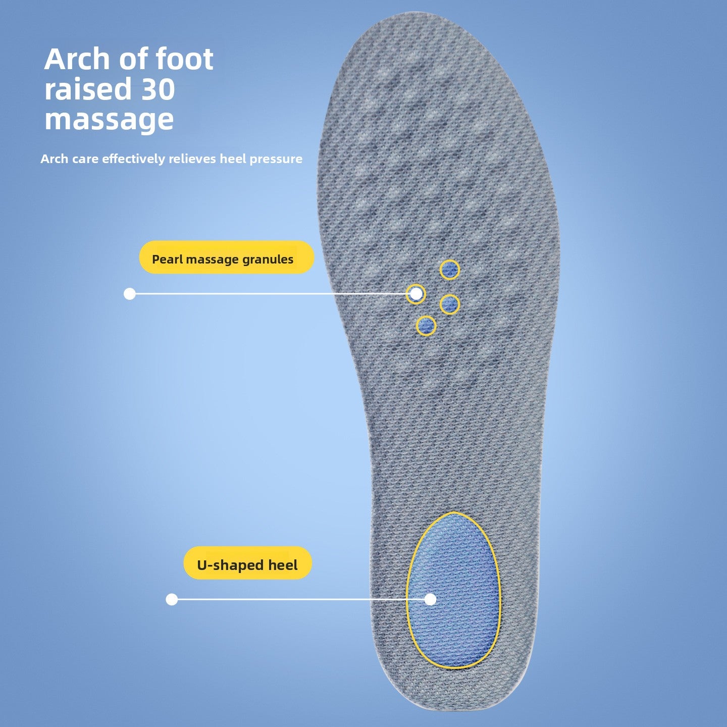 Soft Anti-Odor Height Increasing Shoe Insoles