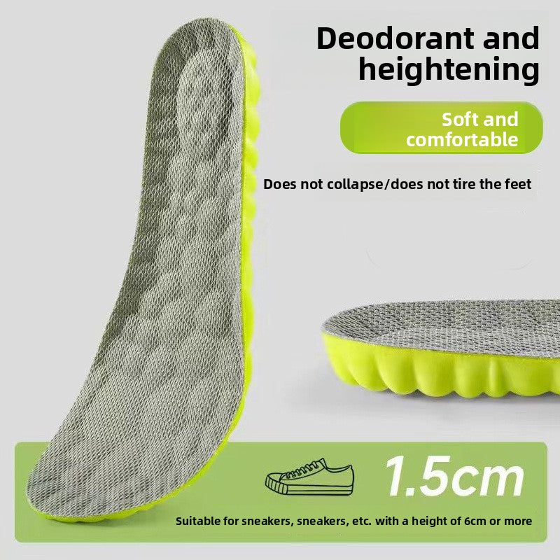Soft Anti-Odor Height Increasing Shoe Insoles