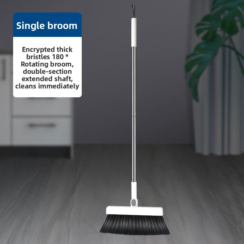 Soft Bristle Broom Dustpan Set – 3-in-1/4-in-1 Foldable Cleaning Kit