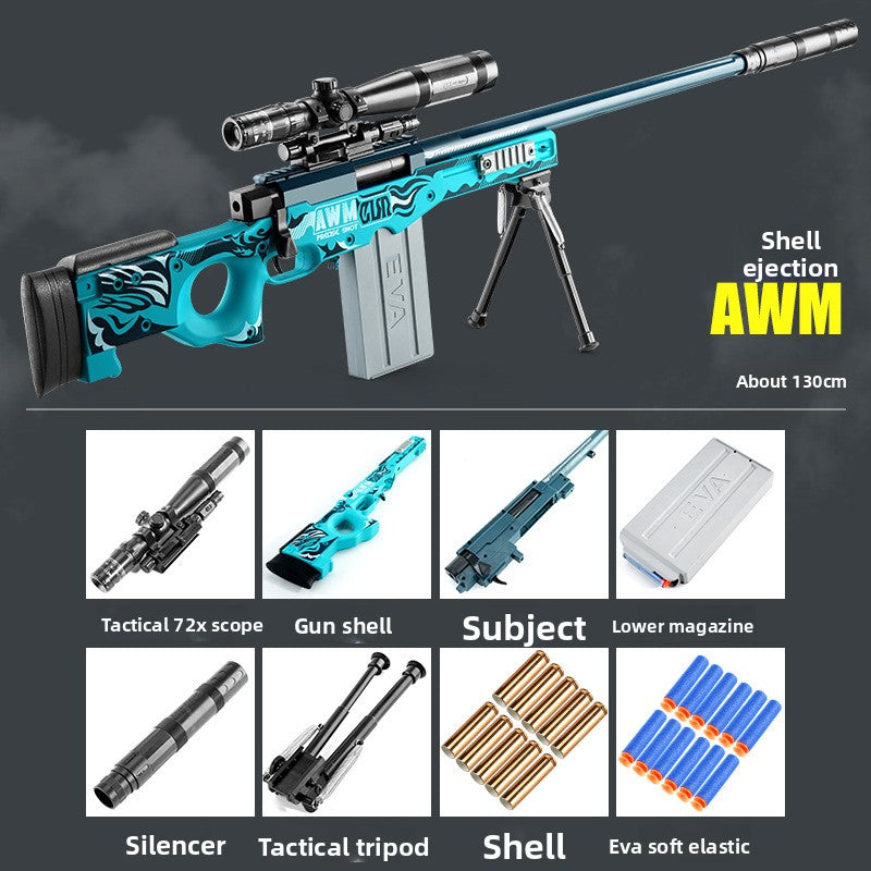 Soft-bullet children's toy sniper rifle