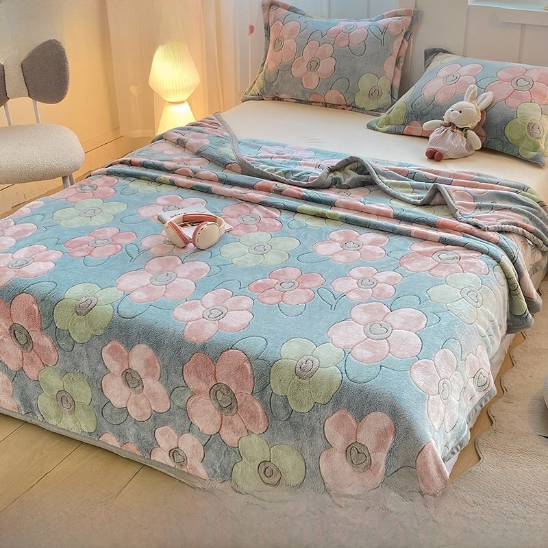 Soft Cartoon Flannel Throw Blanket